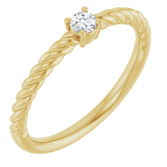 Rope Solitaire Ring