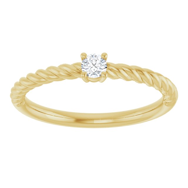 Rope Solitaire Ring