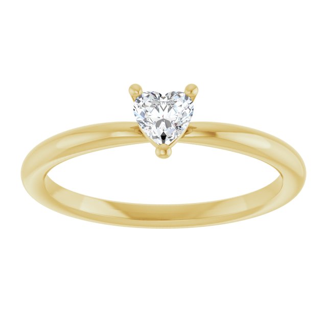 Heart Solitaire Ring