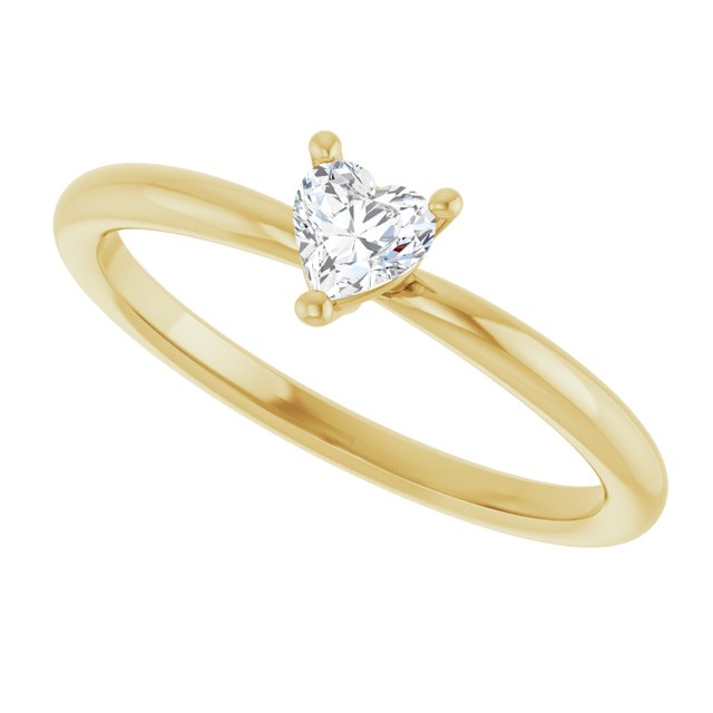 Heart Solitaire Ring