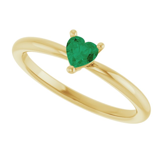 Heart Solitaire Ring