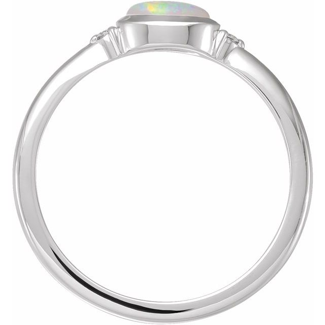 Bezel-Set Cabochon Ring