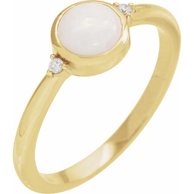 Bezel-Set Cabochon Ring