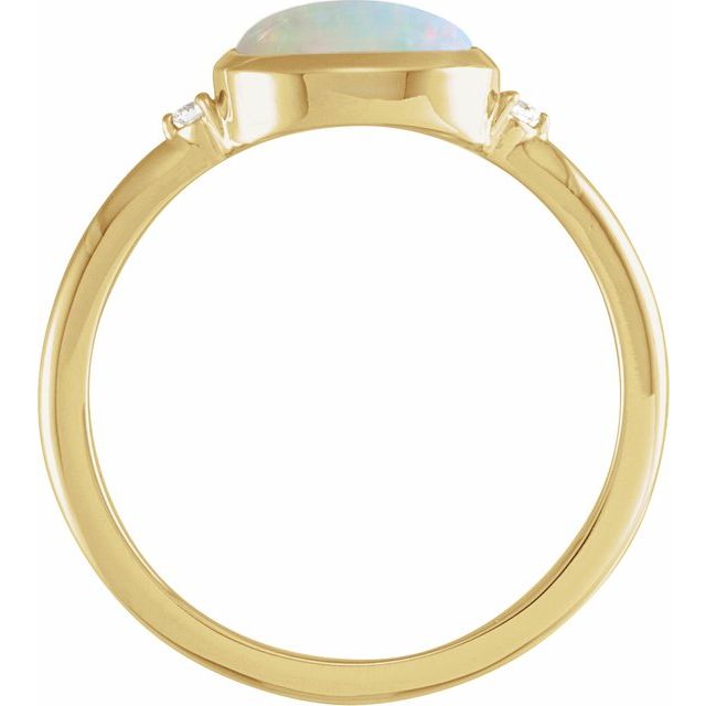 Bezel-Set Cabochon Ring