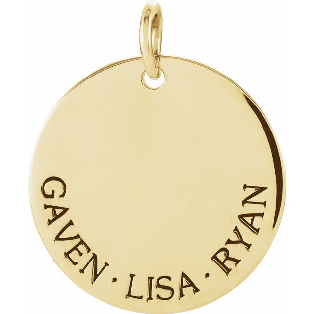 Posh Mommy? Engravable Extra Large Disc Pendant