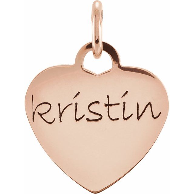 Posh Mommy? Engravable Small Heart Pendant