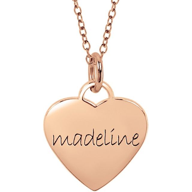 Posh Mommy? Engravable Small Heart Pendant