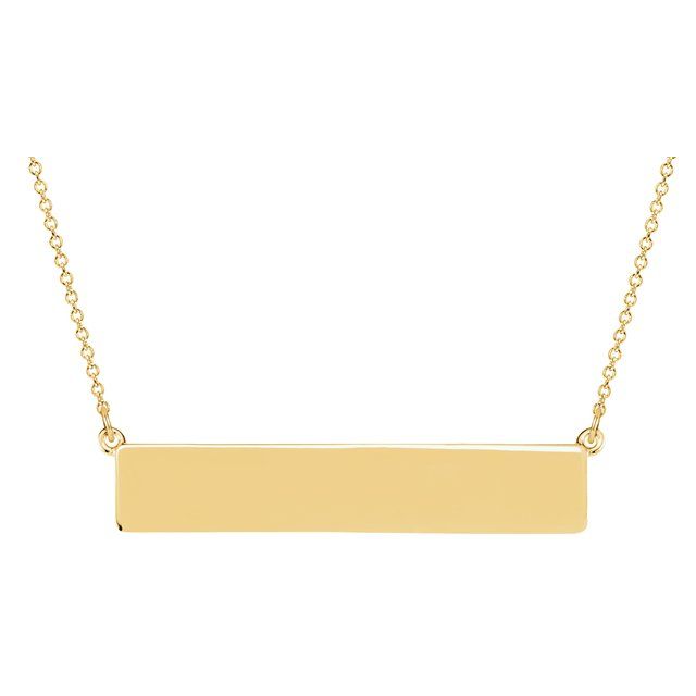 Be Posh? Engravable Bar Necklace