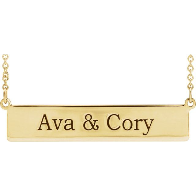 Be Posh? Engravable Bar Necklace