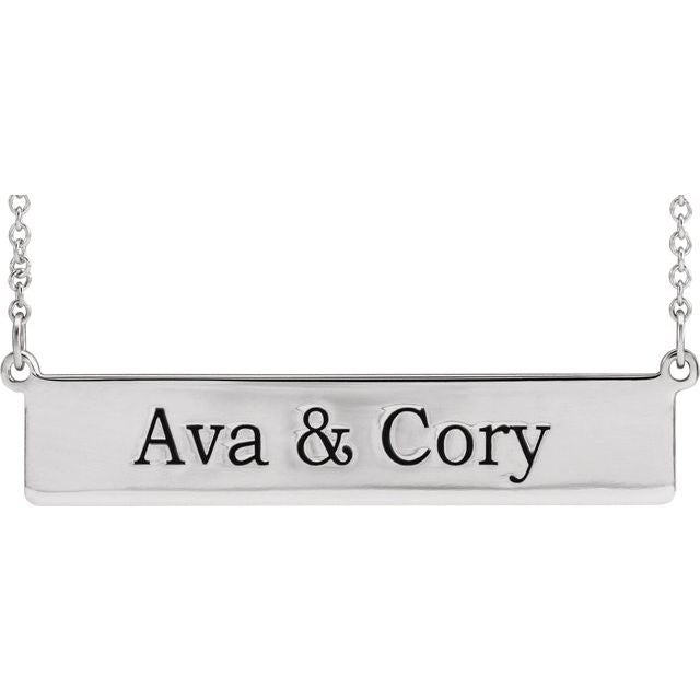 Be Posh? Engravable Bar Necklace