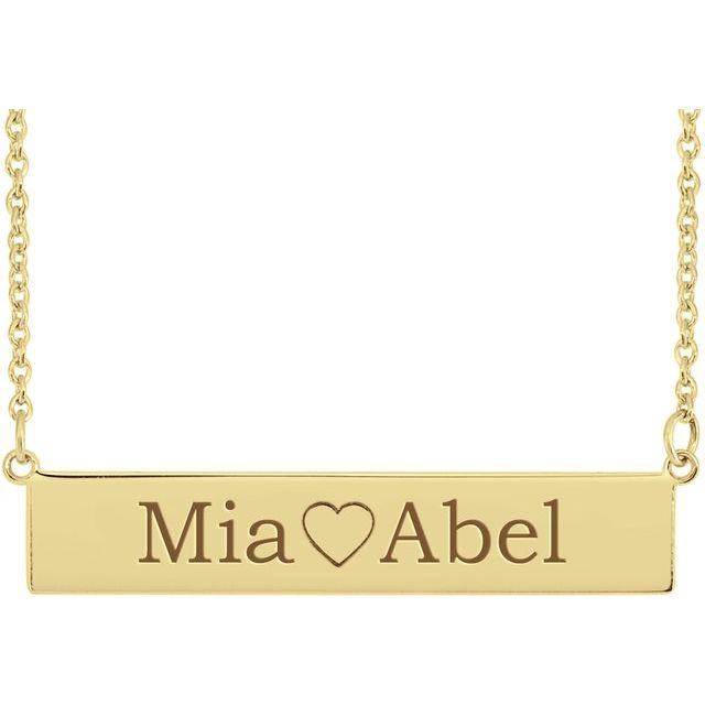 Be Posh? Engravable Bar Necklace