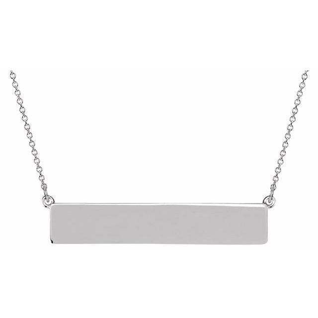 Be Posh? Engravable Bar Necklace