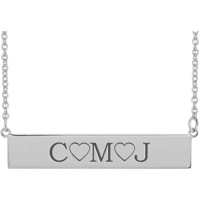 Be Posh? Engravable Bar Necklace