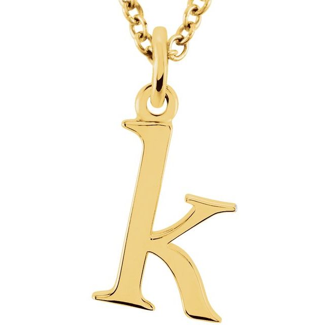 Lowercase Initial Necklace or Pendant