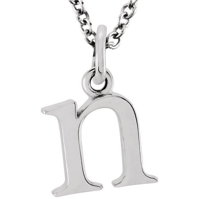 Lowercase Initial Necklace or Pendant