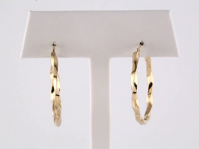 Twisted Tube Hoop Earrings