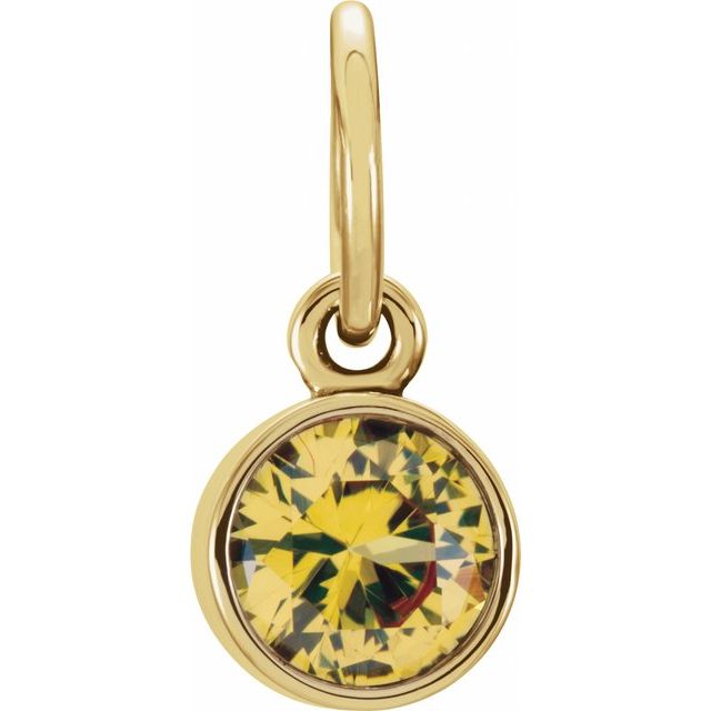 Posh Mommy® Imitation Birthstone Charm