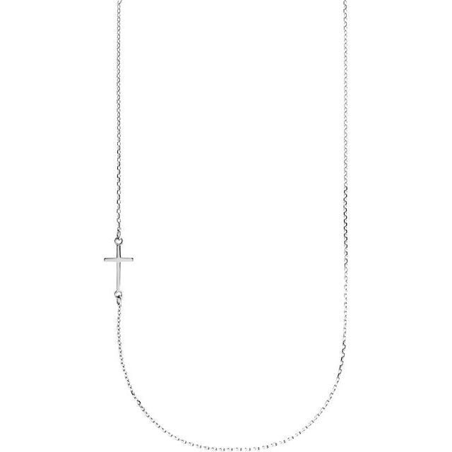 Sideways Cross Necklace or Center