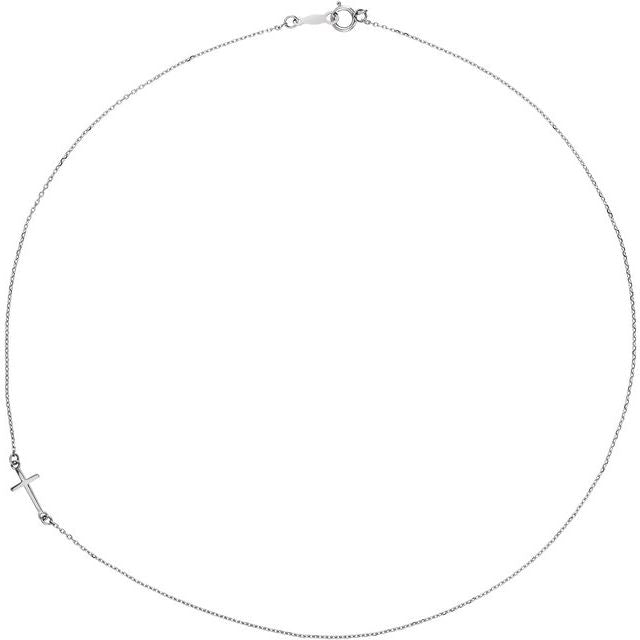 Sideways Cross Necklace or Center