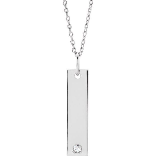 Engravable Bar Necklace or Pendant