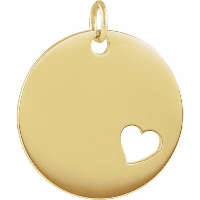 Engravable Pierced Heart Necklace or Pendant