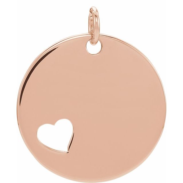 Engravable Pierced Heart Necklace or Pendant