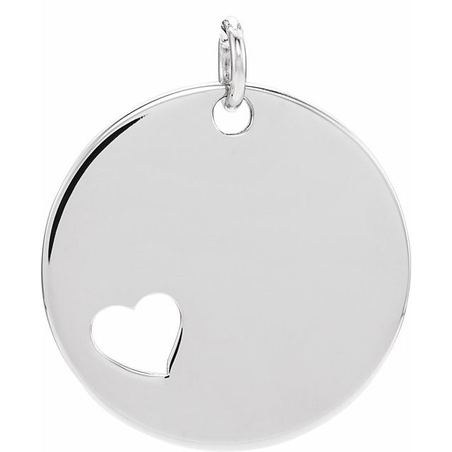 Engravable Pierced Heart Necklace or Pendant