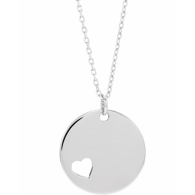 Engravable Pierced Heart Necklace or Pendant