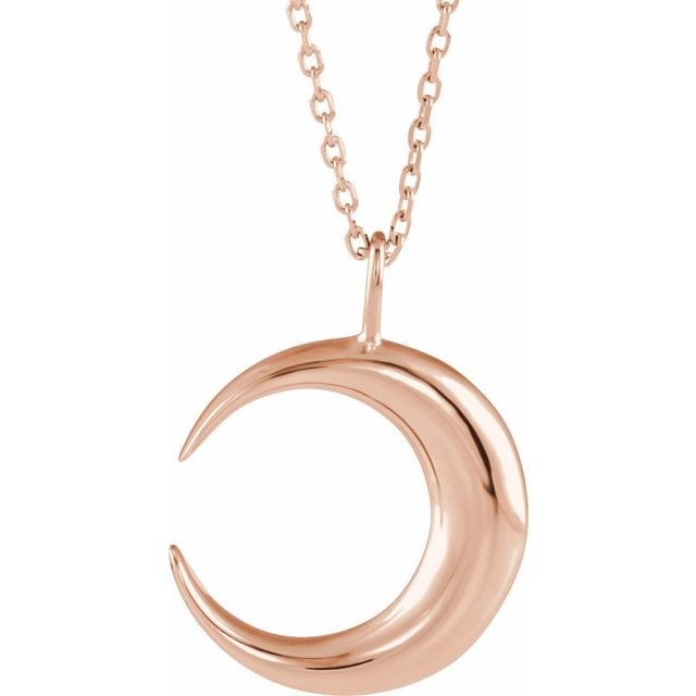 Crescent Moon Necklace or Pendant