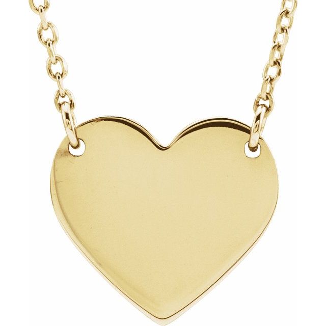 Engravable Heart Necklace