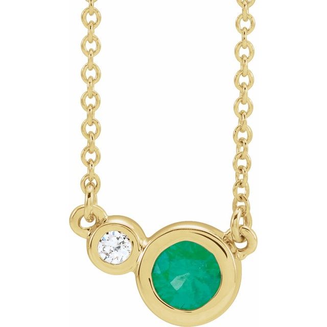 Accented Bezel-Set Necklace or Center