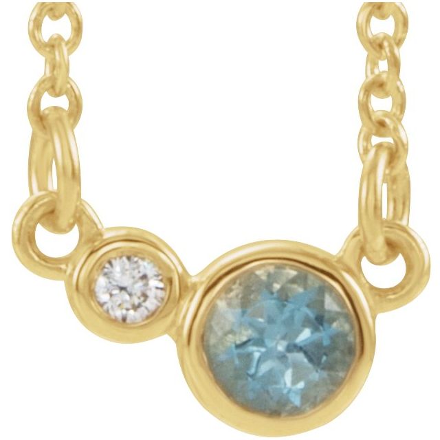 Accented Bezel-Set Necklace or Center