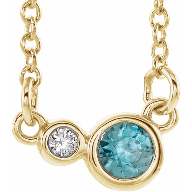 Accented Bezel-Set Necklace or Center