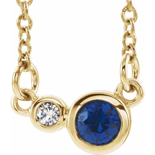 Accented Bezel-Set Necklace or Center