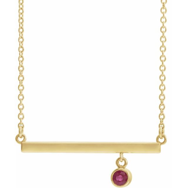 Bezel-Set Bar Necklace or Center