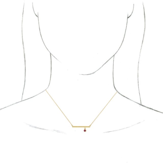 Bezel-Set Bar Necklace or Center