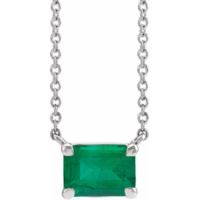 Emerald Claw-Prong Necklace or Center