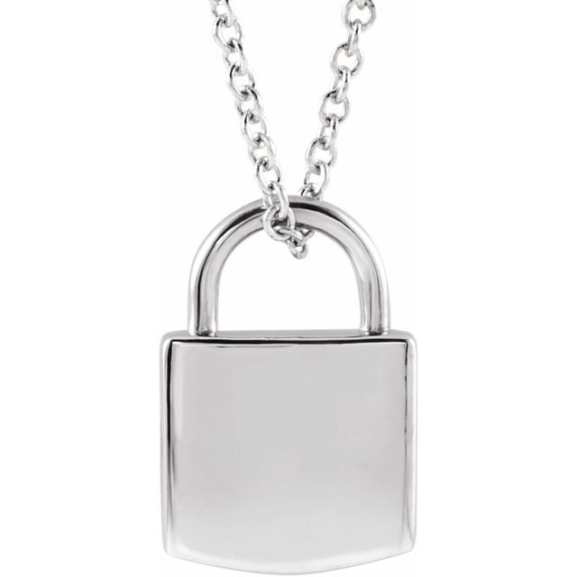 Engravable Lock Necklace or Pendant