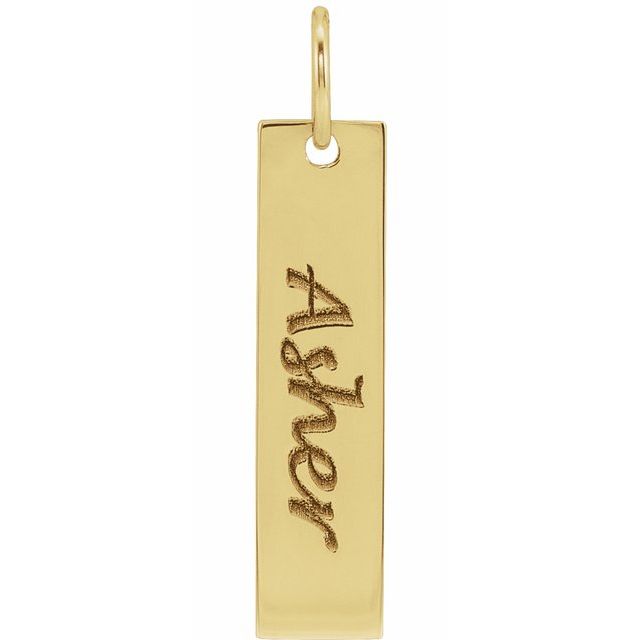 Engravable Bar Necklace or Pendant