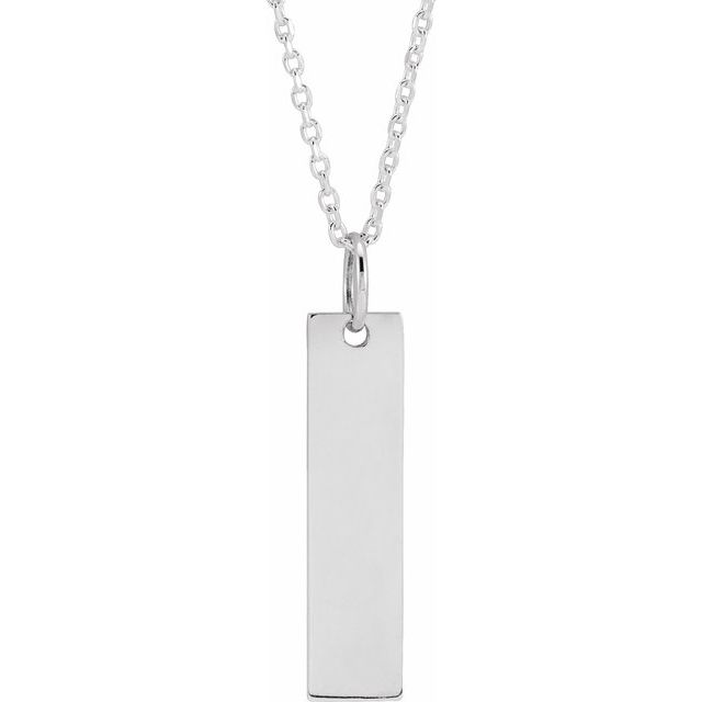 Engravable Bar Necklace or Pendant