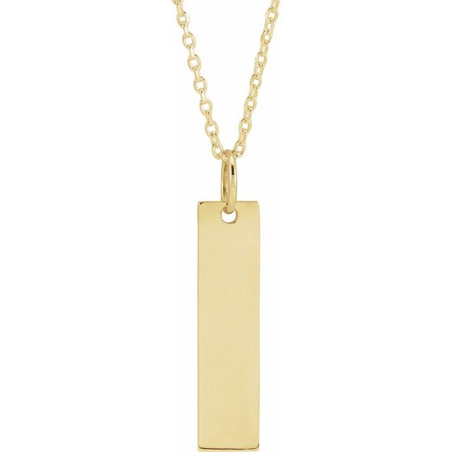 Engravable Bar Necklace or Pendant