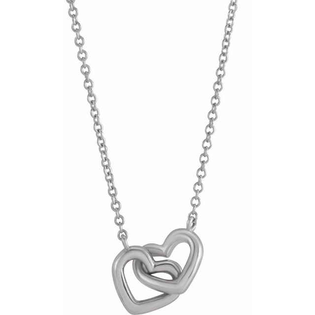 Interlocking Heart Necklace or Center