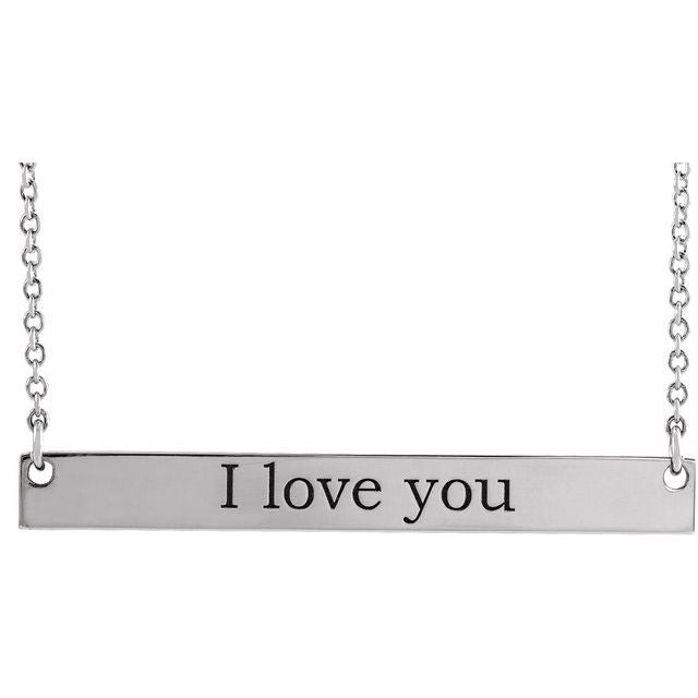 Engravable Bar Necklace