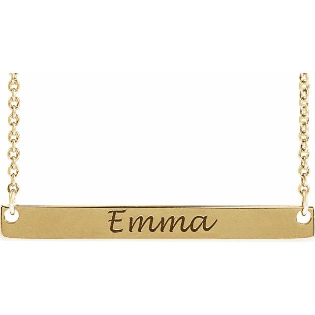 Engravable Bar Necklace