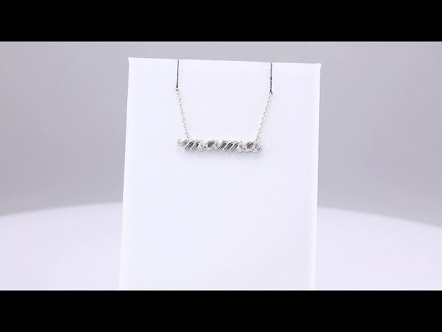 Petite Mama Script Necklace or Center