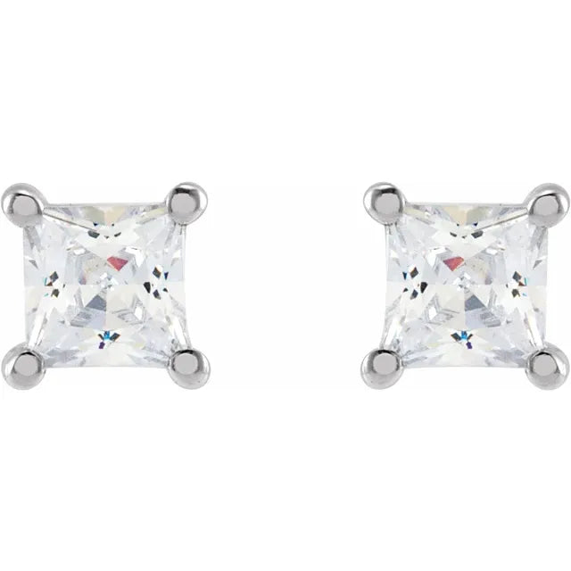 Lab Diamond Earrings 1/2 Carat 14kw