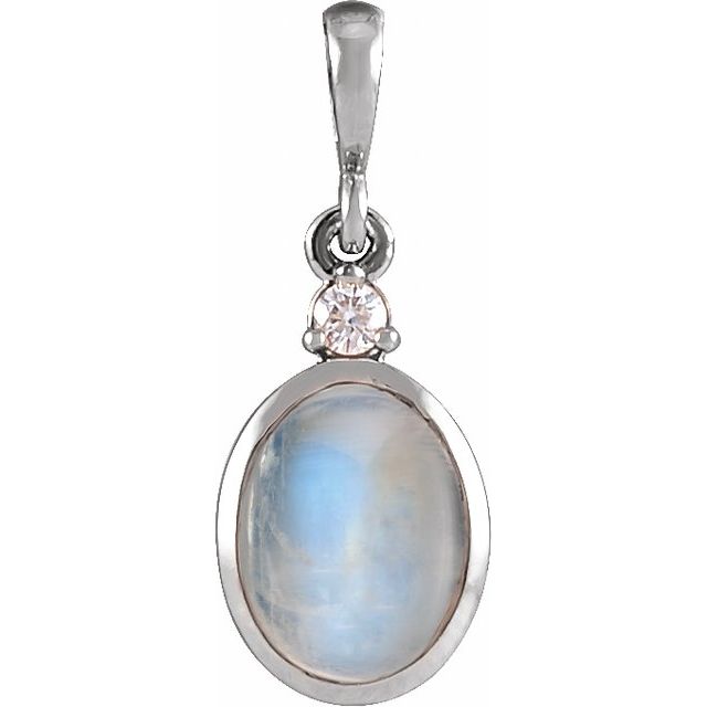 Cabochon Bezel-Set Necklace or Pendant