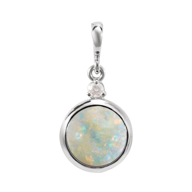 Cabochon Bezel-Set Necklace or Pendant