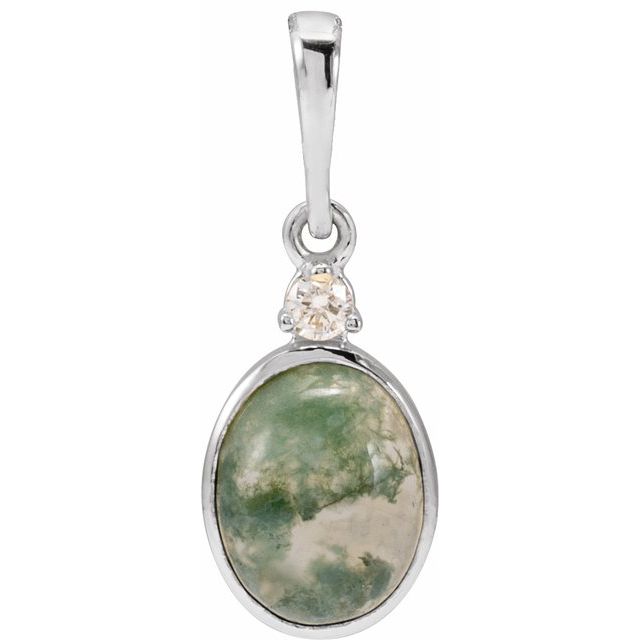 Cabochon Bezel-Set Necklace or Pendant