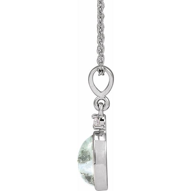 Cabochon Bezel-Set Necklace or Pendant